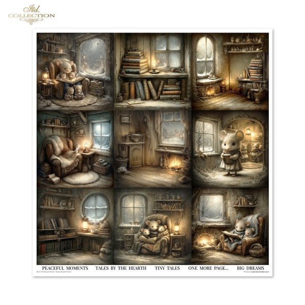 Papeles Scrapbooking SLS-100 Mouse World - Home Sweet Home