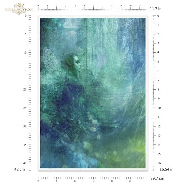 Papier morwowy decoupage FPA3026 seria „The Elven Valley” – Dolina elfów * Mulberry decoupage paper FPA3026 „The Elven Valley” * Maulbeerpapier für Decoupage FPA3026 – Das Elfental * Papel decoupage morera FPA3026 „El Valle de los Elfos”