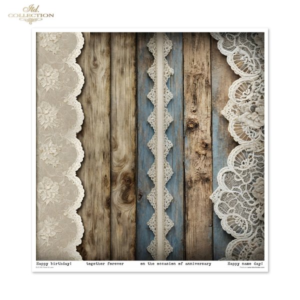 Papeles Scrapbooking SLS-080 Wood &amp; Lace