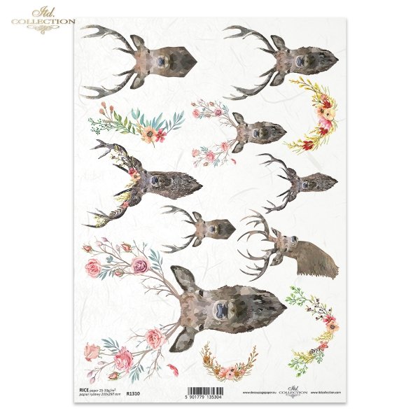 głowy jeleni, poroża, poroże jelenia, jeleń, jelenie, kwiaty, dzikie zwierzęta, myślistwo, łowiectwo, deer heads, deer antlers, stag, flowers, wild animals, hunting, Hirschköpfe, Geweihe, Hirschgeweihe, Hirsche