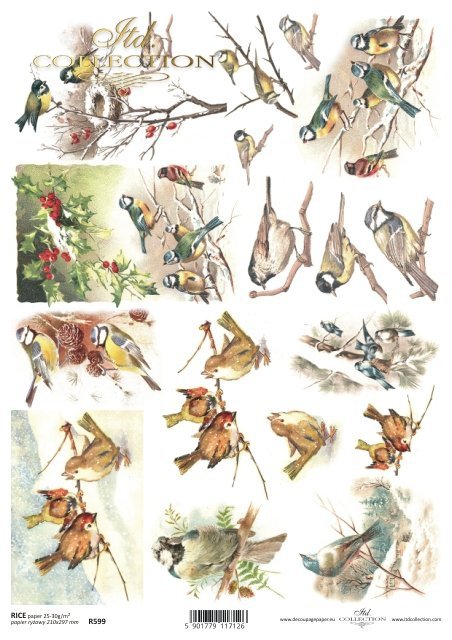 ptak, ptaszek, ptaszki, zima, śnieg, ostrokrzew, dekoracje na Boże Narodzenie, bożonarodzeniowe motywy, ptasie gniazdo, sikorki, R599, bird, bird's nest, winter, snow, holly, christmas decorations, christmas motifs, Vogel, Vögelchen, Winter, Schnee, Stec