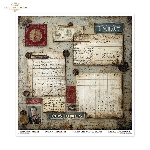 Papeles Scrapbooking SLS-103 Carnival - Masquerade