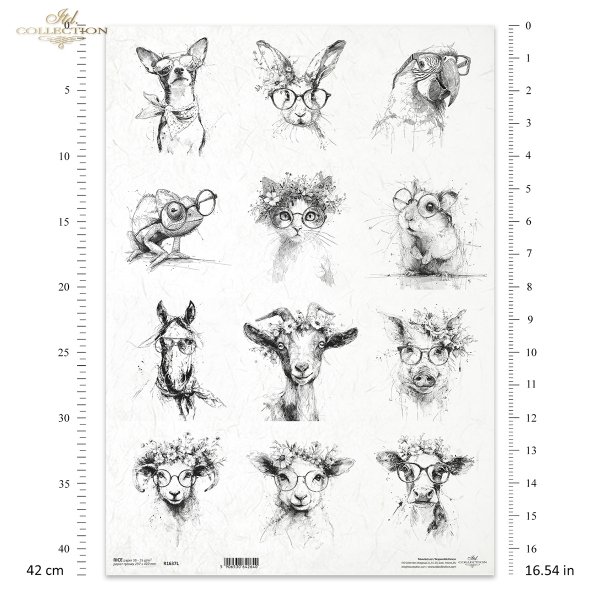 Papel de arroz decoupage A3 R1637L