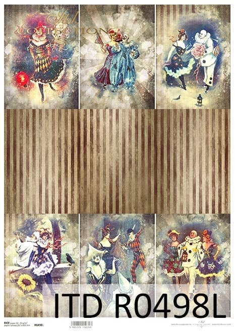 Pierrot enamorado, Pierrot y Columbine, fiesta de carnaval, noche loca de carnaval, carnaval en Venecia*Pierrot verliebt, Pierrot und Columbine, Karnevalsparty, verrückte Karnevalsnacht, Karneval in Venedig