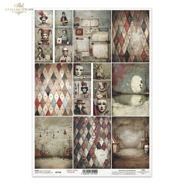 Papel de arroz para decoupage R2768