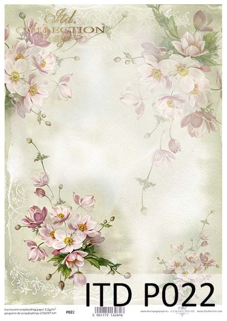 Papiery do scrapbookingu, papier specjalny, półprzezroczysty*Paper for scrapbooking, special paper, Translucent