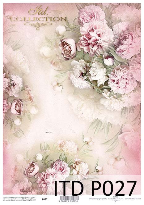 Papiery do scrapbookingu, papier specjalny, półprzezroczysty*Paper for scrapbooking, special paper, Translucent