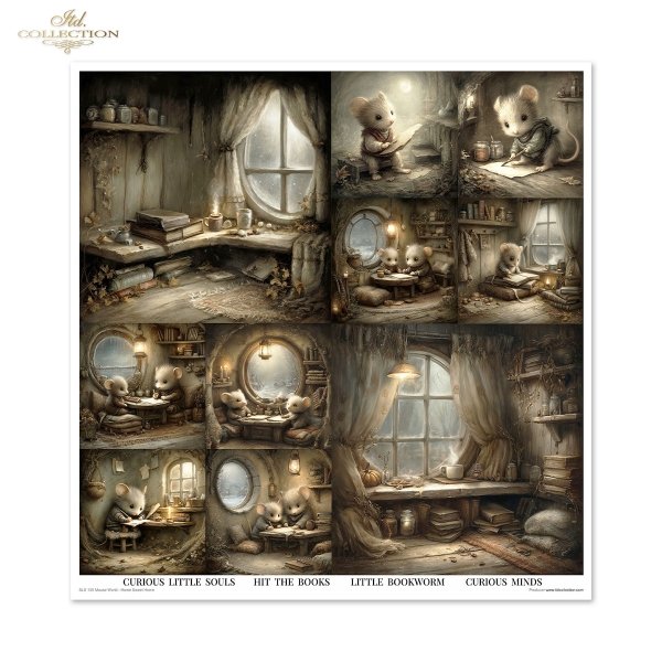 Papeles Scrapbooking SLS-100 Mouse World - Home Sweet Home