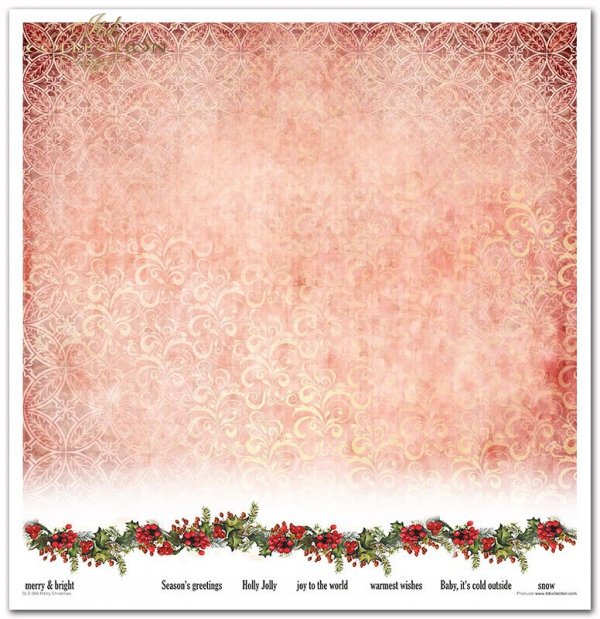 Papeles Scrapbooking SLS-066 Merry Christmas