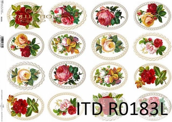 papier ryżowy decoupage dekory, ramki*rice paper decoupage decors, frame