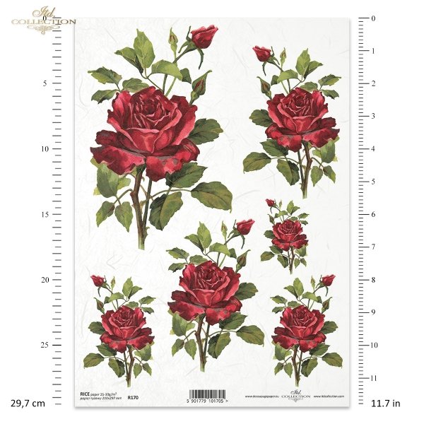 ITD Collection, decoupage, scrapbooking, mixed media, rose, roses, flowers, R0170