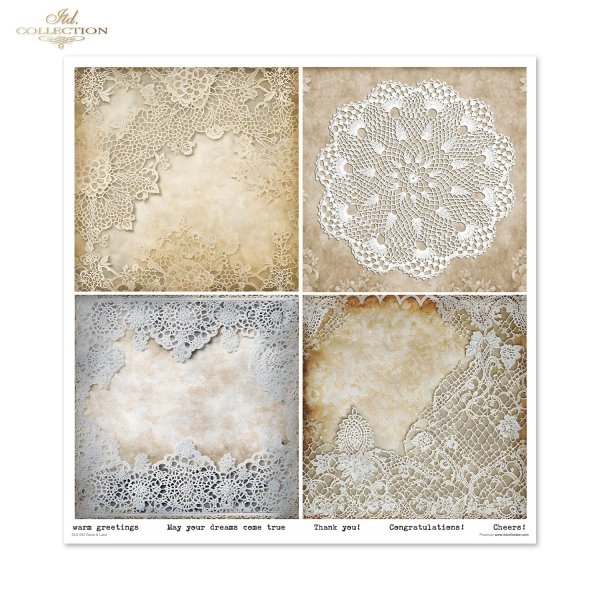 Papeles Scrapbooking SLS-080 Wood &amp; Lace