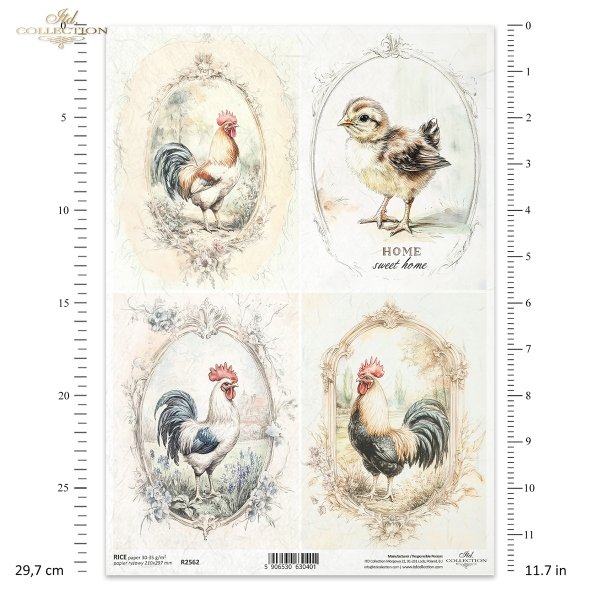Papel de arroz para decoupage R2562