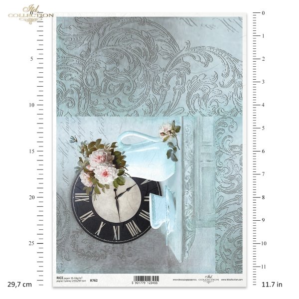 filiżanka, filiżanki, wazon, dzbanek, zegar, cyferblat, tarcza zegarowa, róża, róże, kwiat, bukiet, ornament, dekor, czas na herbatę, R762, cup, vase, jug, clock, clock face, rose, flower, bouquet, ornament, decoration, tea time, Tasse, Vase, Krug, Uhr, Z