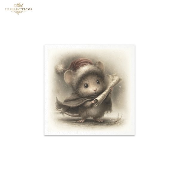 Mouse World - myszy w świątecznych strojach, Boże Narodzenie, ilustracje