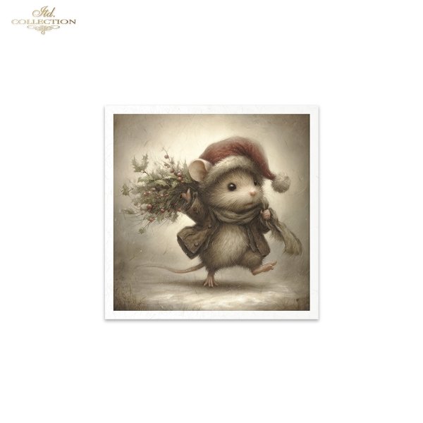 Mouse World - myszy w świątecznych strojach, Boże Narodzenie, ilustracje