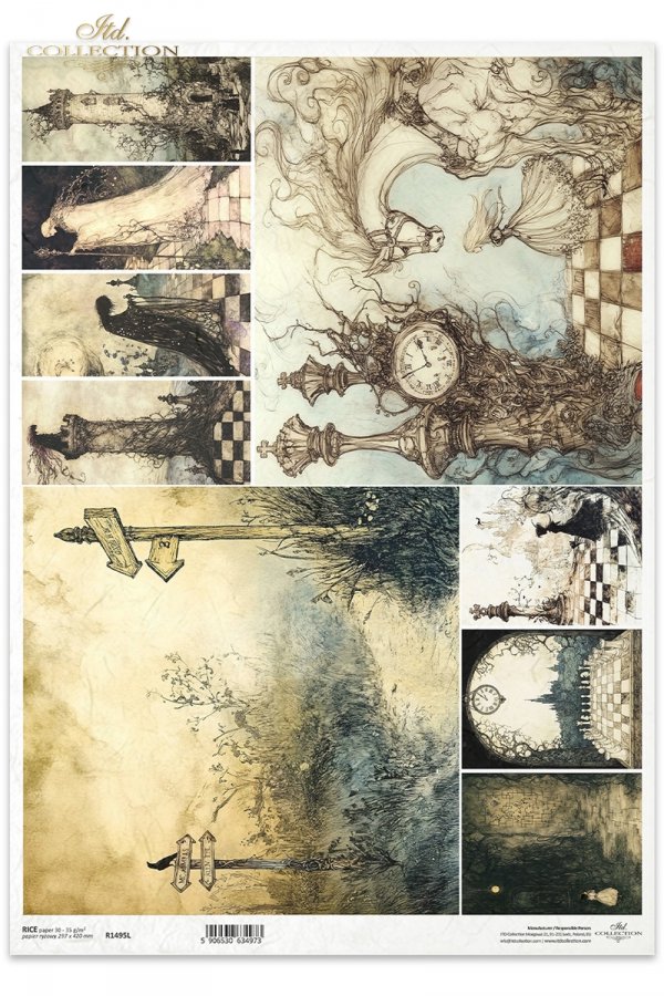 drogowskazy, kruk, biały koń, Królowa, szachy, mroczne postacie*signposts, raven, white horse, Queen, chess, shadowy figures*Wegweiser, Rabe, weißes Pferd, Königin, Schach, schemenhafte Figuren*postes indicadores, cuervo, caballo blanco, reina, ajedrez, f