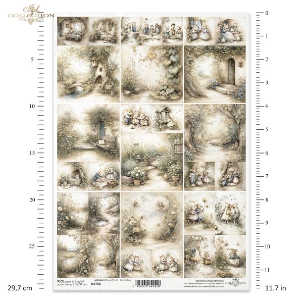 Sielanka, akwarela, natura, las, łąka, kwiaty polne*Idyllic, watercolor, nature, forest, meadow, wildflowers