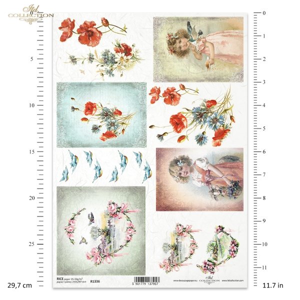 field flowers, poppies, cornflowers, children, girls in retro dresses, flowering branches, cheerful birds, springtime, Feldblumen, Blumen, Mohnblumen, Kornblumen, Kinder, Mädchen in Retro-Kleidern, blühende Zweige