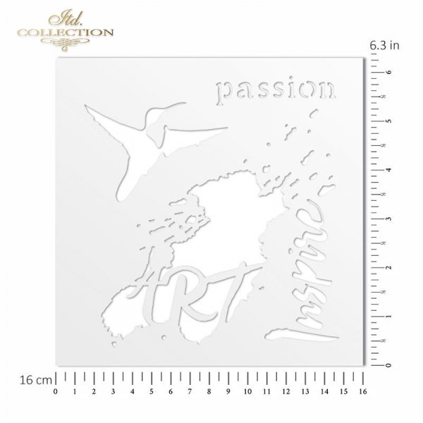 Szablon ST0006 - Koliber, kleks, Art. Passion, Inspire