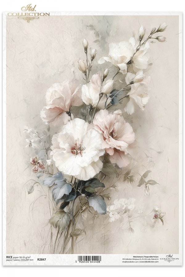 vintage, flora, bukiety, kwiaty, botanika, eustoma* vintage, flora, bouquets, flowers, botany, lisianthus