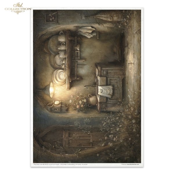 Mouse World - Interior -  Ilustracje,  świat myszek, przytulne wnętrza, bajkowe sceny, kominki, nory mysie, domki, wnętrza