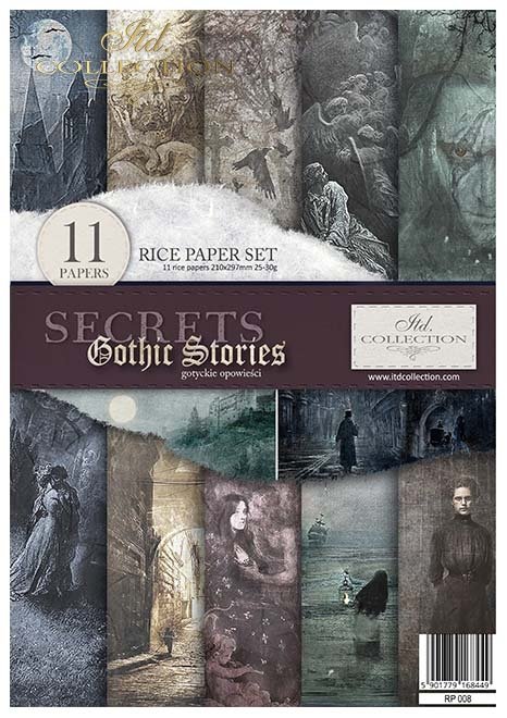 Zestaw papierów ryżowych - Gothic Stories*Rice papers set - Gothic Stories*Reispapier-Set - Gotische Geschichten*Juego de papel de arroz - Cuentos góticos