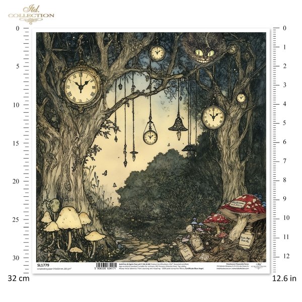fantasy, surrealizm, baśniowy klimat, ilustracja, mroczny las, świat snów, kot, muchomor, grzyby, drzewa*fantasy, surrealism, fairytale atmosphere, illustration, dark forest, dream world, cat, toadstool, mushrooms, trees*Fantasie, Surrealismus, märchenhaf