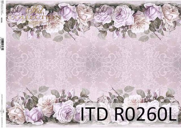 papier decoupage kompozycje kwiatowe, róże, koronka*decoupage paper flower arrangements, roses, lace