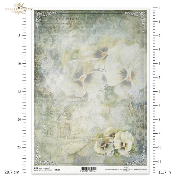 Kwiatowa Poczta, w bieli, bratek, bratki, kwiaty, ogród, lato, kolaż, napisy, retro tło, ozdobne narożniki, dekory, Flower Post, in white, pansy, pansies, flowers, garden, summer, collage, lettering, retro background, decorative corners, decor