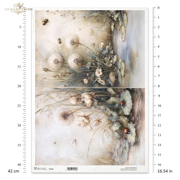 Sielanka, akwarela, natura, las, łąka, kwiaty polne*Idyllic, watercolor, nature, forest, meadow, wildflowers