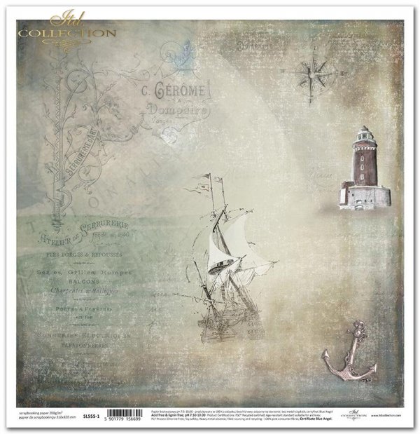 motywy morskie, latarnia morska, żaglowiec*maritime motifs, lighthouse, sailing ship*Maritime Motive, Leuchtturm, Segelschiff