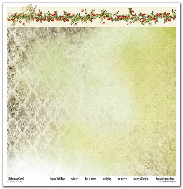 Zestaw do scrapbooking (HS code 48025890) SLS-066 Merry Christmas ---- PRODUKT PRZECENIONY