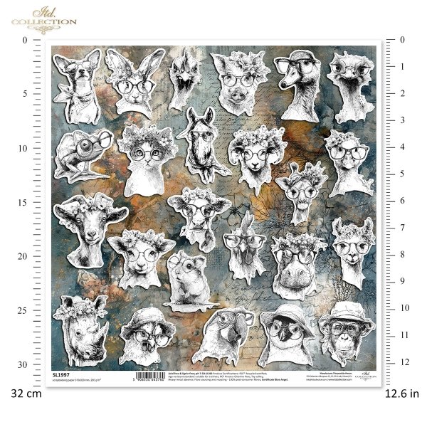 Papier do scrapbooking (HS code 48025890) SL1997