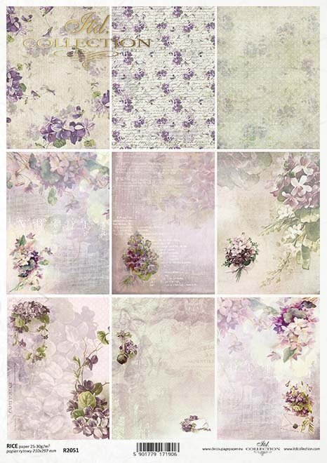 Seria Flower Post - Violet*Flower Post Series - Violet*Flower Post Series*Serie de postes de flores