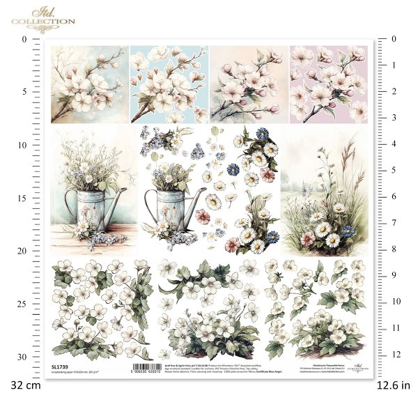 Papier do scrapbooking (HS code 48025890) SL1739
