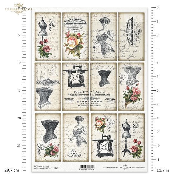 czar dawnych przedmiotów; bielizna kobieca, gorset, dawne napisy, manekin krawiecki, maszyny krawieckie, maszyny do szycia, retro, Paris, R536, charm of old objects; women's underwear, corset, old inscriptions, tailor's dummy, sewing machines, sewing ma