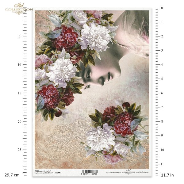 retro, vintage, face of woman, woman in flowers, eyes, mouth, girl, flowers, peony, peonies, lace, Gesicht der Frau, Frau in Blumen, Augen, Mund, Mädchen, Blumen, Pfingstrose, Pfingstrosen, Spitze, cara de mujer
