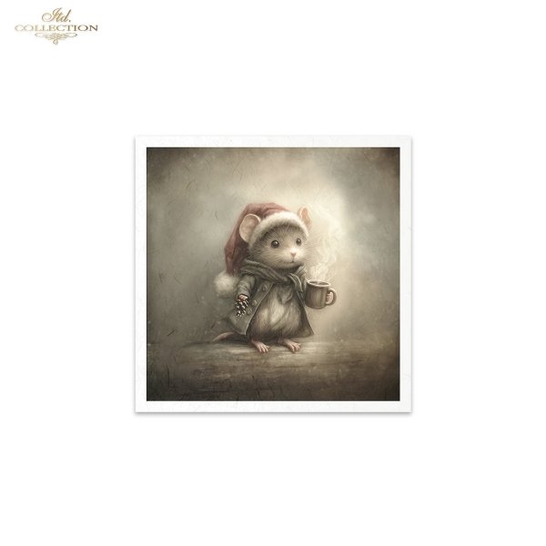 Mouse World - myszy w świątecznych strojach, Boże Narodzenie, ilustracje