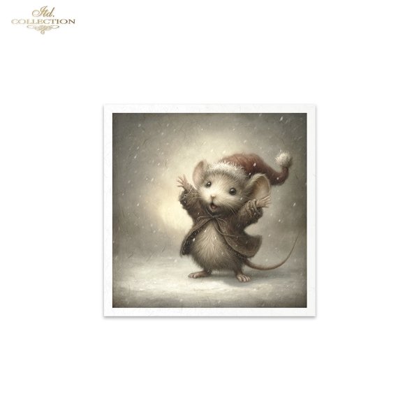Mouse World - myszy w świątecznych strojach, Boże Narodzenie, ilustracje