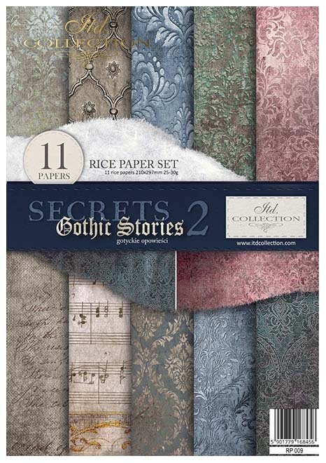 Zestaw papierów ryżowych - Gothic Stories 2*Rice papers set - Gothic Stories 2*Reispapier-Set - Gotische Geschichten 2*Juego de papel de arroz - Cuentos góticos 2