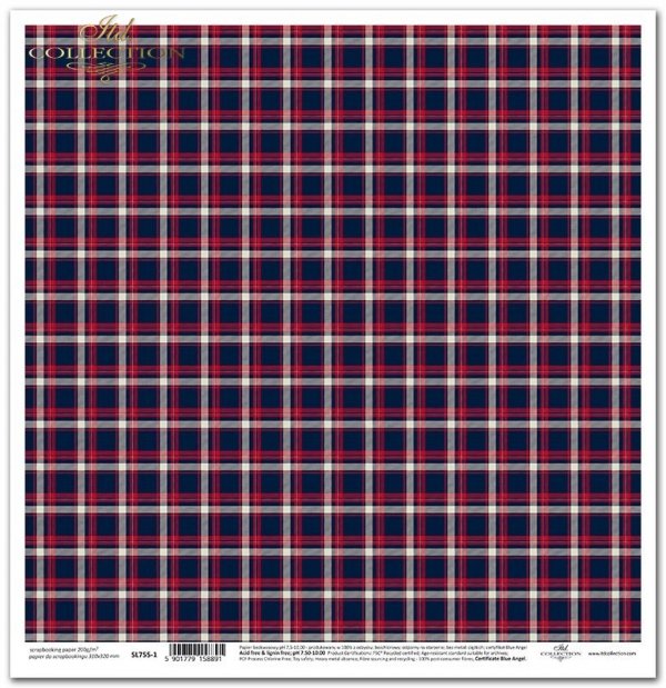 Seria W szkockim stylu - szkocka krata, krateczka, tło, baza, granatowo-czerwono-biała kratka*Series - Scottish style -  Scottish grating, grid, background, base, dark blue, red and white grid 