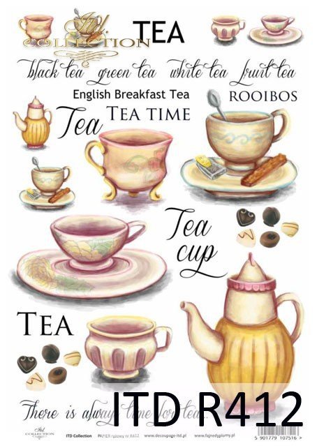 napisy, herbata, herbatka, filiżanka, filiżanki, imbryk, tea time, herbaciany, herbaciane, R412