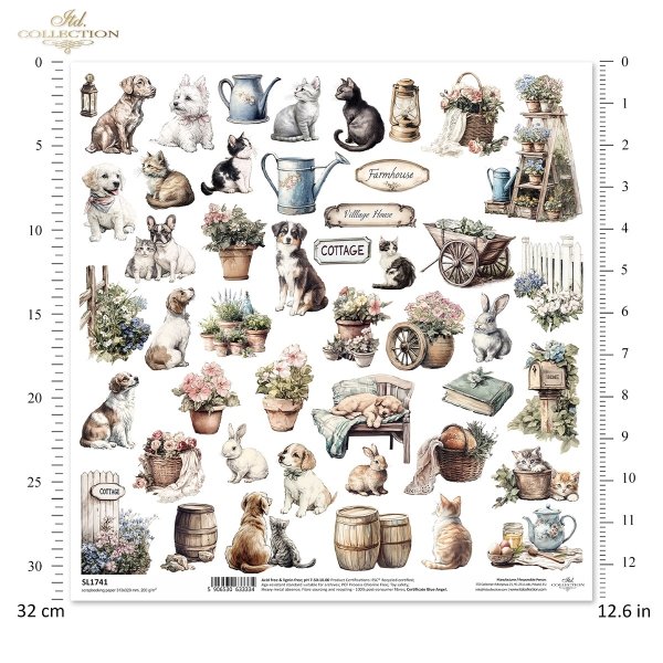 Papier do scrapbooking (HS code 48025890) SL1741