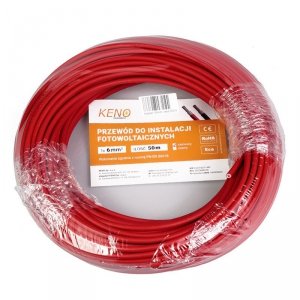 Przewod KENO 6mm czerwony 50m