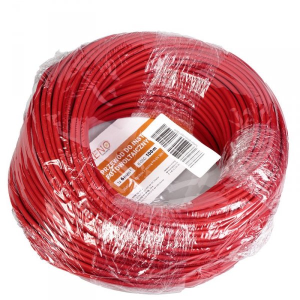 Przewod KENO 6mm czerwony 100m