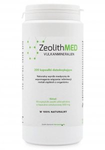 ZeolithMED ® 200 kapsułek Ultradrobny Mikronizowany Zeolit Detox Lawa Wulkaniczna