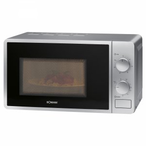 Kuchenka mikrofalowa z grillem 2W1 Bomann MWG 6015 CB (srebrna)