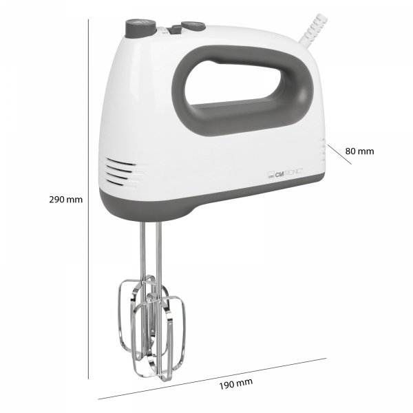 Mikser ręczny 5 biegów tryb turbo 400 W Clatronic HM 3775