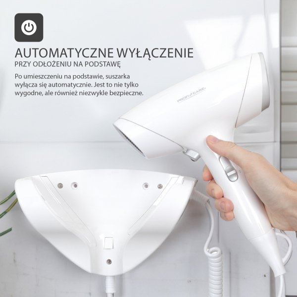Hotelowa naścienna suszarka do włosów ProfiCare PC-HT 3044